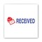 Accu-Stamp2 Stamp, Red/Blue, Received, 1-5/8"x1/2" 035537 - alternate 3